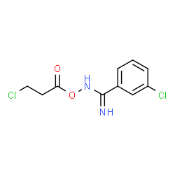 3-CHLORO-N-((3-CHLOROPROPANOYL)OXY)BENZIMIDAMIDE structure