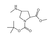 1-O-tert-butyl 2-O-methyl (2S,4S)-4-(methylamino)pyrrolidine-1,2-dicarboxylate Structure