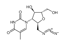 L-Mannitol, 2,5-anhydro-1-azido-1,3-dideoxy-3-(3,4-dihydro-5-methyl-2,4-dioxo-1(2H)-pyrimidinyl)-结构式