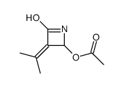 (4-oxo-3-propan-2-ylideneazetidin-2-yl) acetate Structure