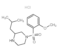 3-Isobutyl-1-(2-methoxy-benzenesulfonyl)-piperazine hydrochloride Structure