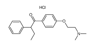 1-[4-[2-Dimethylamino)ethoxy]phenyl]-2-phenyl-1-butanone Hydrochloride结构式