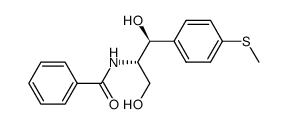 (1S,2S)-threo-2-benzamido-1-(4-methylthiophenyl)-1,3-propanediol结构式