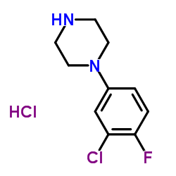 1-(3-Chloro-4-fluorophenyl)piperazine (hydrochloride) Structure
