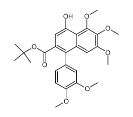 4-Hydroxy-5.6.7-trimethoxy-1-(3.4-dimethoxy-phenyl)-β-naphthoesaeure-tert-butyl-ester Structure