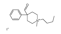 1-BUTYL-4-FORMYL-1-METHYL-4-PHENYLPIPERIDINIUM IODIDE structure