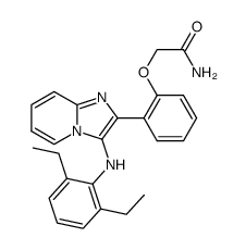 2-[2-(aminocarbonylmethoxy)phenyl]-3-(2,6-diethylphenylamino)imidazo[1,2-a]pyridine结构式