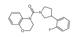 (2,3-Dihydrobenzo[1,4]oxazin-4-yl)[3-(2-fluorophenyl)pyrrolidin-1-yl]methanone Structure