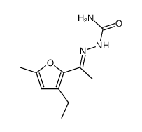 2-Acetyl-3-ethyl-5-methyl-furan-semicarbazon Structure