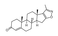 3'-methyl-androst-4-eno[17,16-d]isoxazol-3-one结构式