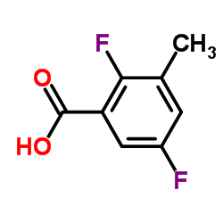 2,5-二氟-3-甲基苯甲酸结构式