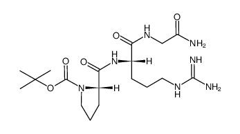 1-<(1,1-dimethylethoxy)carbonyl>-L-prolyl-L-arginylglycinamide Structure