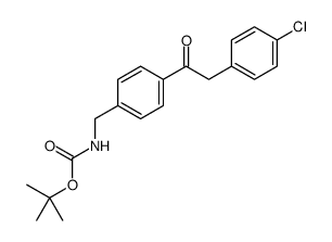 {4-[2-(4-Chloro-phenyl)-acetyl]-benzyl}-carbamic acid tert-butyl ester结构式