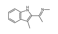 N-(1-(3-methyl-1H-indol-2-yl)ethylidene)methanamine结构式