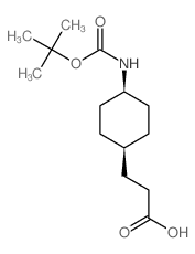cis-3-[4-(Boc-amino)cyclohexyl]propionic acid structure