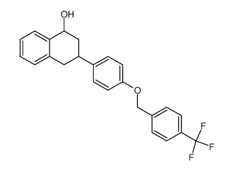 1,2,3,4-tetrahydro-3-[4-(4-trifluoromethylbenzyloxy)phenyl]naphthalen-1-ol Structure