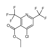ethyl 4-chloro-2,6-bis(trifluoromethyl)pyridine-3-carboxylate结构式