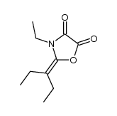 3-ethyl-2-(1-ethyl-propyliden)-oxazolidine-4,5-dione结构式