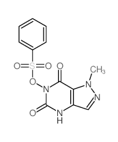 Benzenesulfonic acid,1,4,5,7-tetrahydro-1-methyl-5,7-dioxo-6H-pyrazolo[4,3-d]pyrimidin-6-yl ester Structure