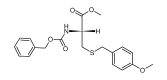 S-(p-methoxybenzyl)-N-(benzyloxycarbonyl)cysteine methyl ester结构式