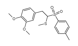 (2-(3,4-dimethoxyphenyl)-1-tosylethyl)(methyl)sulfane结构式