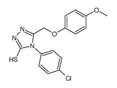 4-(4-chlorophenyl)-3-[(4-methoxyphenoxy)methyl]-1H-1,2,4-triazole-5-thione Structure