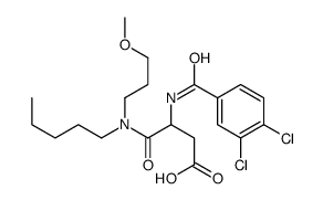(+-)-3-((3,4-Dichlorobenzoyl)amino)-4-((3-methoxypropyl)pentylamino)-4-oxobutanoic acid picture