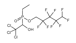 2,2,3,3,4,4,5,5-octafluoropentyl ethyl(2,2,2-trichloro-1-hydroxyethyl)phosphinate结构式