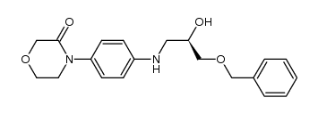 4-(4-(R)-3-benzyloxy-2-hydroxy-propylamino)phenyl-morpholin-3-one结构式