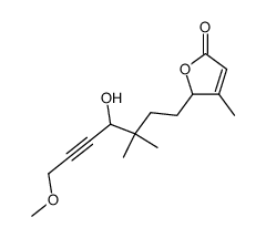 5-(4-hydroxy-7-methoxy-3,3-dimethylhept-5-yn-1-yl)-4-methylfuran-2(5H)-one Structure