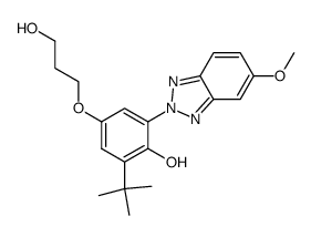 2-[2'-Hydroxy-5'-(γ-hydroxypropoxy)-3'-tert-butyl-phenyl]-5-methoxy-2H-benzotriazole Structure