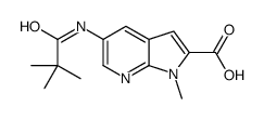 1-methyl-5-pivalamido-1H-pyrrolo[2,3-b]pyridine-2-carboxylic acid Structure