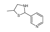 5-methyl-2-pyridin-3-yl-1,3-thiazolidine结构式