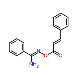N-{[(2E)-3-Phenyl-2-propenoyl]oxy}benzenecarboximidamide Structure