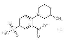 1-[2-Nitro-4-(methylsulfonyl)phenyl]-3-methylpiperidinehydrochloride结构式