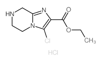 ETHYL 3-CHLORO-5,6,7,8-TETRAHYDROIMIDAZO[1,2-A]PYRAZINE-2-CARBOXYLATE HYDROCHLORIDE structure