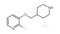 2-Chloro-3-(4-piperidinylmethoxy)pyridine hydrochloride结构式
