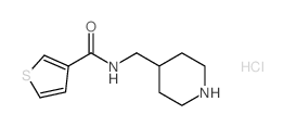 N-(4-哌啶基甲基)-3-噻吩甲酰胺盐酸盐结构式