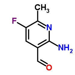 2-Amino-5-fluoro-6-methylnicotinaldehyde结构式