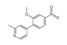 4-(2-methoxy-4-nitrophenyl)-2-methylpyridine Structure