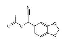 α-acetoxy-2-(3,4-methylenedioxyphenyl)acetonitrile结构式