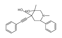 (3S,4S,6S)-1,3-dimethyl-6-phenyl-4-(2-phenylethynyl)piperidine-3,4-diol Structure