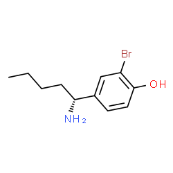 4-((1R)-1-AMINOPENTYL)-2-BROMOPHENOL Structure