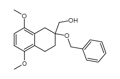 2-benzyloxy-2-hydroxymethyl-5,8-dimethoxy-1,2,3,4-tetrahydronaphthalene结构式