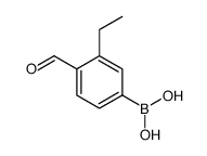 3-乙基-4-甲酰基苯基硼酸结构式