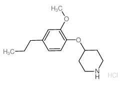 2-Methoxy-4-propylphenyl 4-piperidinyl ether hydrochloride结构式