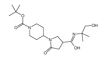 1-Piperidinecarboxylic acid, 4-[4-[[(2-hydroxy-1,1-dimethylethyl)amino]carbonyl]-2-oxo-1-pyrrolidinyl]-, 1,1-dimethylethyl ester structure