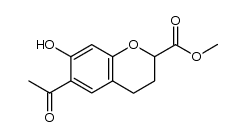 rac-6-acetyl-3,4-dihydro-7-hydroxy-2H-1-benzopyran-2-carboxylic acid methyl ester结构式