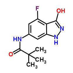 N-(4-Fluoro-3-oxo-2,3-dihydro-1H-indazol-6-yl)-2,2-dimethylpropanamide structure