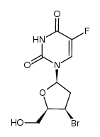 1-(3-bromo-2,3-dideoxy-β-D-threo-pentofuranosyl)-5-fluorouracil Structure